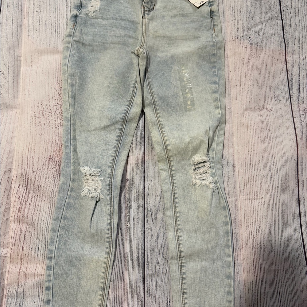 American Rag Light Blue Distressed Skinny Jeans
